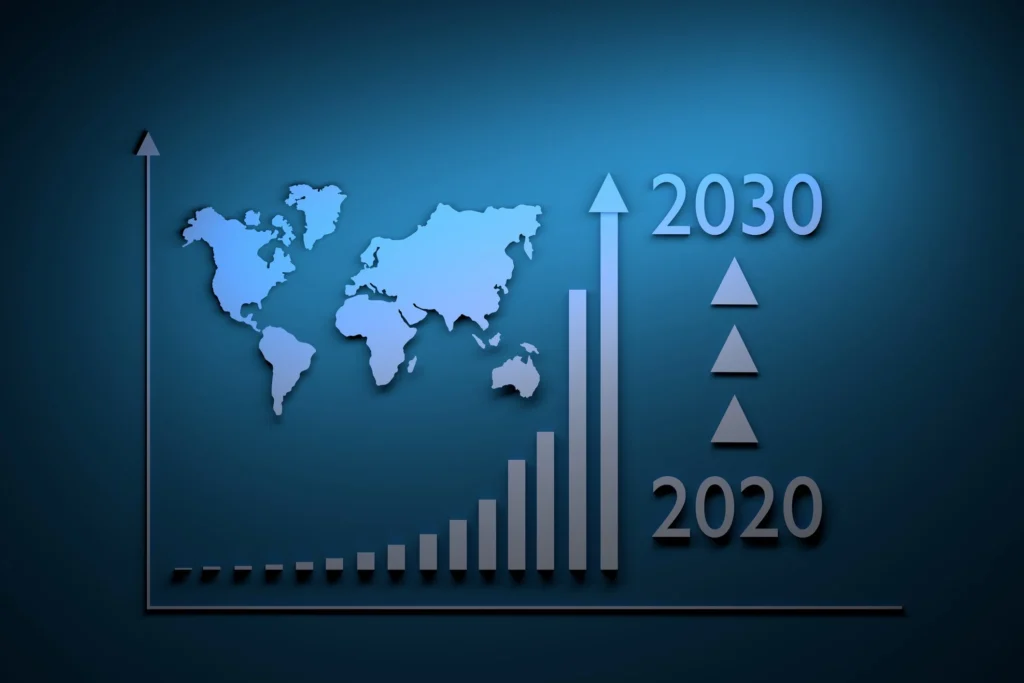 f Blockchain reach $70 billion by 2030.