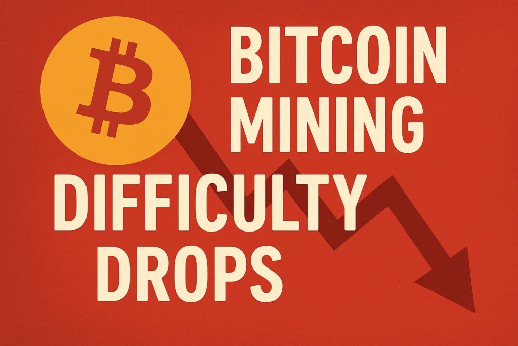 Bitcoin mining difficulty drops