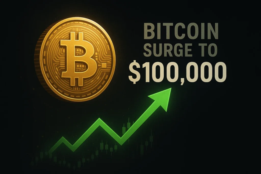 Bitcoin surges to $100,000