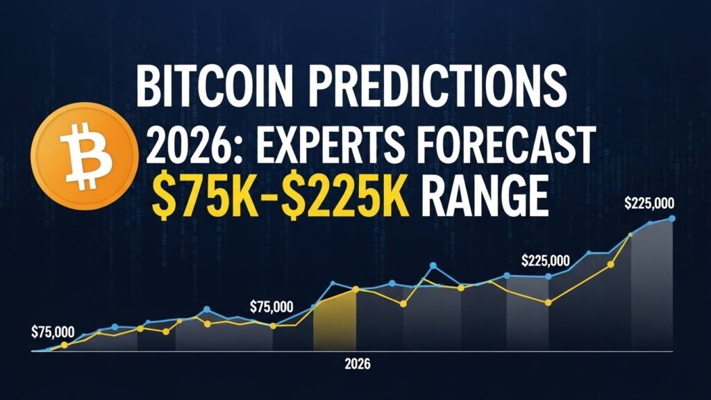 Bitcoin Predictions 2026 Experts Forecast $75K-$225K Range