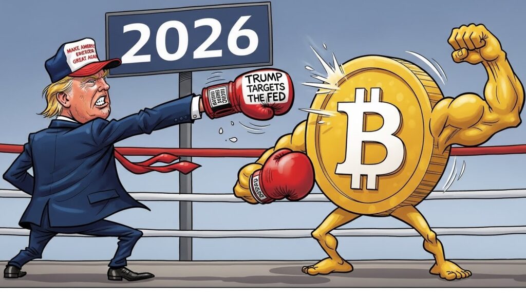 Trump Targets the Fed Bitcoin Fights Back in 2026