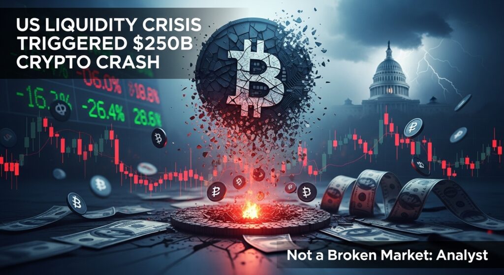 US Liquidity Crisis Triggered $250B Crypto Crash, Not a Broken Market Analyst